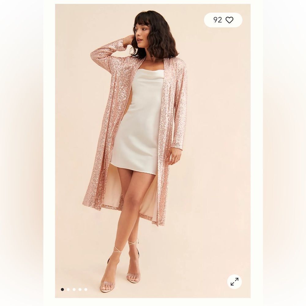 Anthropologie Mare Mare Sequin Longline Duster